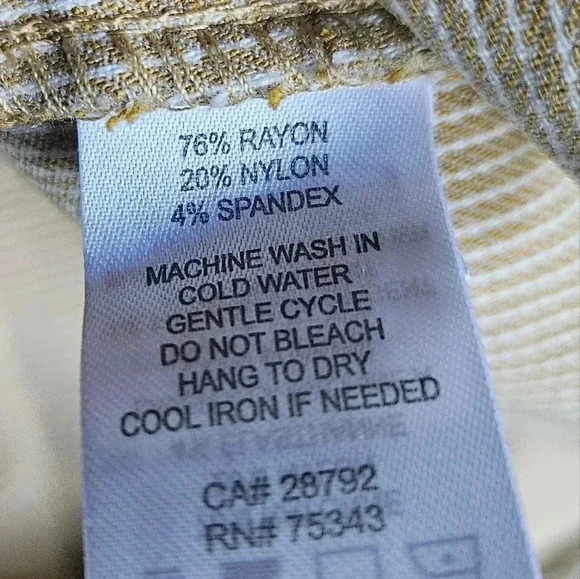 Cynthia Rowley Cropped Ankle Pants Pin Stripe (sz 10) - Picture 6 of 6